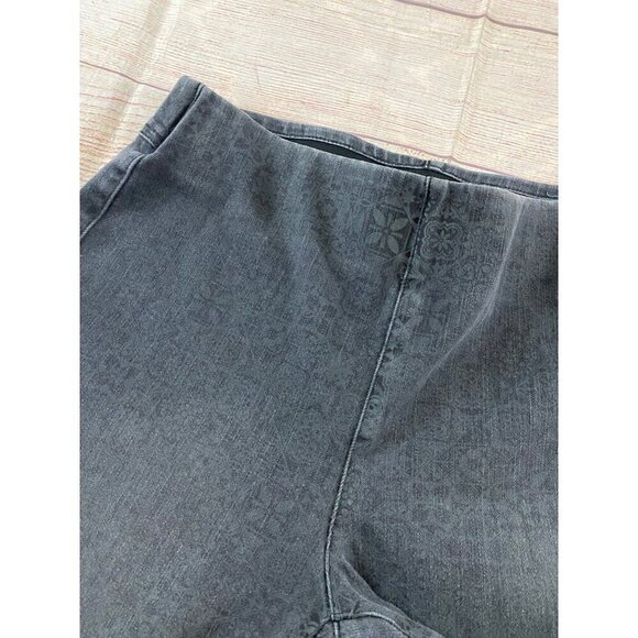 Soft Surroundings Women's Black Printed Jeggings - Medium - Picture 4 of 12